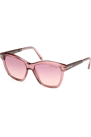 Tom Ford Donna FT1087 LUCIA 72Z Occhiali da sole Acetato Viola Squadrata Normale Sfumato