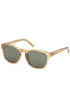 Guess Uomo GU00083-H 41N Occhiali da sole Iniettato Verde Rotonda Normale