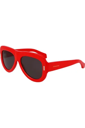 Salvatore Ferragamo Donna SF2029SE 600 Occhiali da sole Acetato Pilot Normale Normale