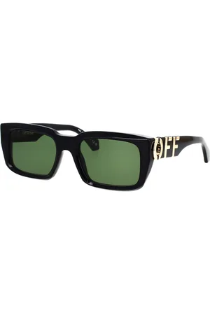 OFF-WHITE Unisex OERI125 Hays 1055 black Occhiali da sole Acetato Verde Squadrata Normale
