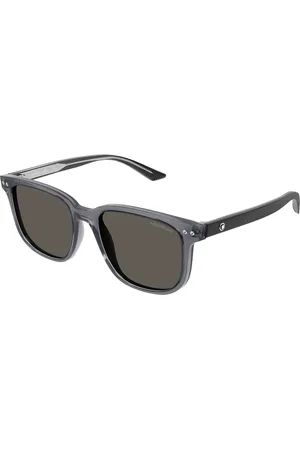 Montblanc Uomo MB0258SA 003 Occhiali da sole Acetato Squadrata