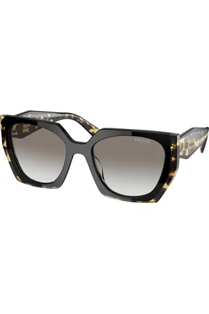 Prada Donna PR 15WS 3890A7 Occhiali da sole Acetato Grigio Squadrata Normale Sfumato