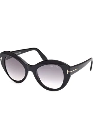 Tom Ford Donna FT1084 GUINEVERE 01B Occhiali da sole Acetato Grigio Farfalla Normale Sfumato