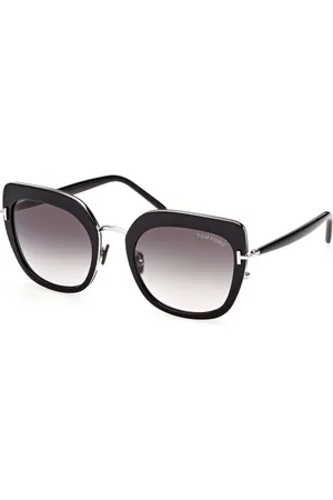 Tom Ford Donna FT0945 Virginia 05B Occhiali da sole Acetato Grigio Squadrata Normale Sfumato
