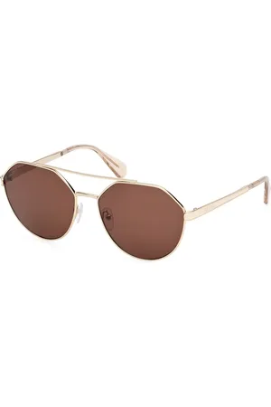 Max&Co. Donna MO0119 32E Occhiali da sole Metallo Marrone Rotonda Normale