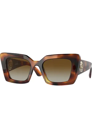 Burberry Donna BE4344 DAISY 3316T5 Occhiali da sole Acetato Marrone Squadrata Polarizzata Sfumato