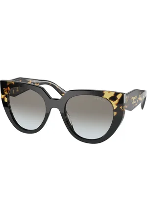 Prada Donna PR 14WS 3890A7 Occhiali da sole Acetato Grigio Cat Eye Normale Sfumato