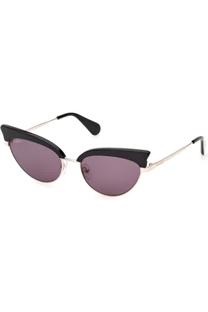 Max&Co. Donna MO0102 01A Occhiali da sole Metallo Fumo Cat Eye Normale