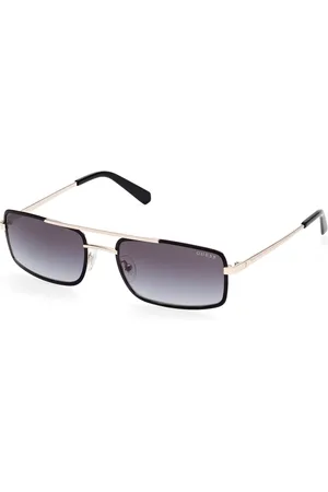 Guess Uomo GU00168 02B Occhiali da sole Metallo Fumo Squadrata Normale