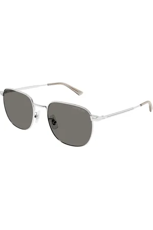 Montblanc Uomo MB0265S 002 Occhiali da sole Metallo Grigio Squadrata