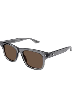 Montblanc Uomo MB0319S 004 Occhiali da sole Acetato Marrone Squadrata