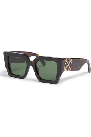 OFF-WHITE Unisex OERI128 Catalina 6055 Occhiali da sole Acetato Verde Squadrata