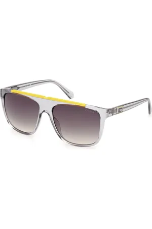 Guess Uomo GU00123 20B Occhiali da sole Iniettato Squadrata Normale Sfumato