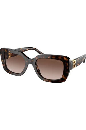 Ralph Lauren Donna RL8217U THE NIKKI 500313 Occhiali da sole Acetato Marrone Squadrata Normale Sfumato