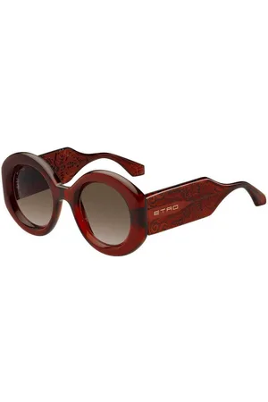 Etro Donna 0016/G/S 2LF/HA Occhiali da sole Plastica Marrone Rotonda Normale Sfumato