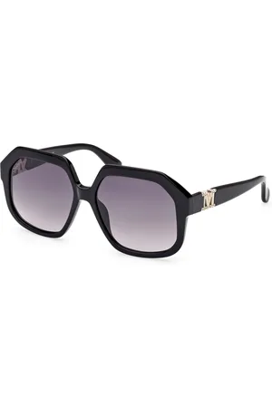 Max Mara Donna MM0056 EMME12 01B Occhiali da sole Acetato Grigio Squadrata Normale Sfumato