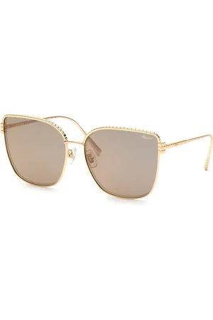 Chopard Donna SCHG67M 300X Occhiali da sole Metallo Marrone Squadrata Antiriflesso
