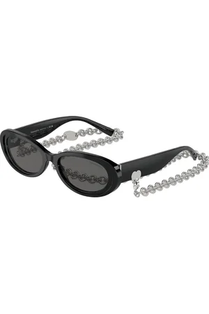 Tiffany & Co. Donna TF4221 8001S4 Occhiali da sole Acetato Grigio Rotonda Normale