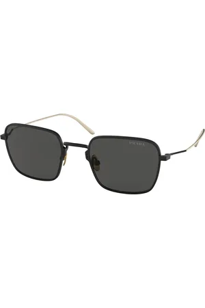 Prada Donna PR 54WS 04Q5S0 Occhiali da sole Titanio Grigio Squadrata Normale