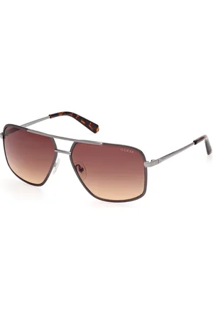 Guess Uomo GU00167 09F Occhiali da sole Metallo Marrone Squadrata Normale