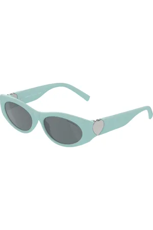 Tiffany & Co. Donna TF4222U 84146G Occhiali da sole Iniettato Grigio Rotonda Specchiate Specchiato
