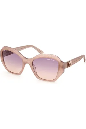 Guess Donna GM00007 57Z Occhiali da sole Acetato Viola Geometrica Normale