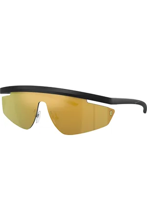 FERRARI Unisex FZ6001 504/7P Occhiali da sole Iniettato Oro Geometrica Normale Specchiato