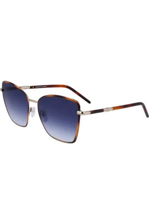 Longchamp Donna LO167S 223 Occhiali da sole Metallo Blu Farfalla Normale Normale