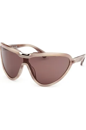 Max Mara Donna MM0084 EMIL 20E Occhiali da sole Acetato Marrone Maschera Normale