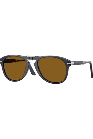 Persol Uomo PO0714 FOLDING 121733 Occhiali da sole Acetato Marrone Pilot Normale