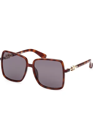 Max Mara Donna MM0064-H EMME14 52A Occhiali da sole Iniettato Fumo Squadrata Normale