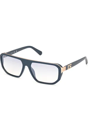 Guess Uomo GU00124 20C Occhiali da sole Iniettato Fumo Geometrica Normale