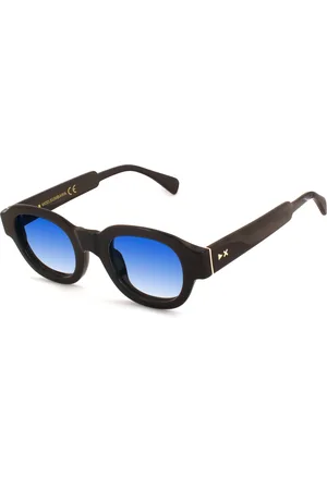 XLAB Unisex SUMBAWA Occhiali da sole Acetato Azzurro Squadrata Sfumato