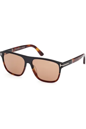 Tom Ford Uomo FT1081 FRANCES 05E Occhiali da sole Acetato Marrone Squadrata Normale