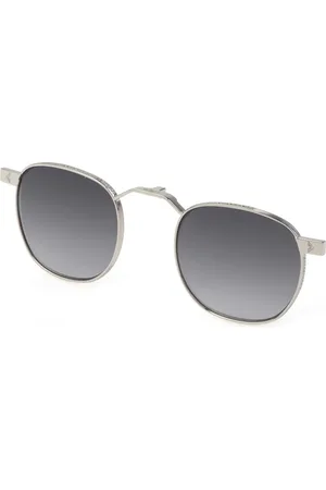 Lozza Unisex AGL4296 579 Occhiali da sole Metallo Grigio Rotonda Normale Sfumato