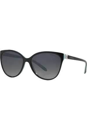 Tiffany & Co. Donna TF4089B 8055T3 Occhiali da sole Acetato Grigio Cat Eye Polarizzata Sfumato
