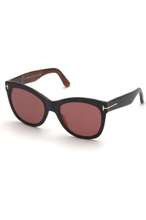 Tom Ford Donna FT0870 WALLACE 05S Occhiali da sole Acetato Bordeaux Cat Eye Normale