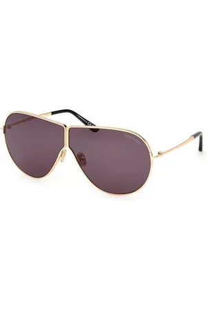 Tom Ford Unisex FT1158 KEATING 30A Occhiali da sole Metallo Fumo Pilot Normale