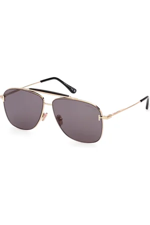 Tom Ford Uomo FT1017 JADEN 28A Occhiali da sole Metallo Grigio Squadrata Normale