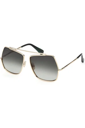 Max Mara Donna MM0102 ELSAPETITE 32P Occhiali da sole Metallo Verde Pilot Normale