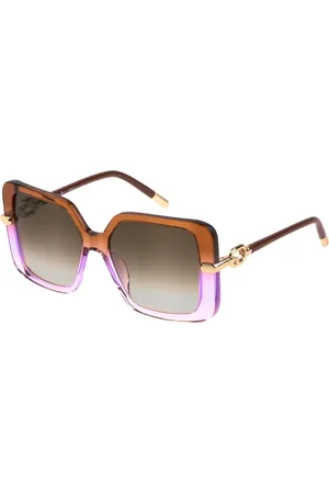 Furla Donna SFU712 06B1 Occhiali da sole Acetato Marrone Squadrata Normale Sfumato