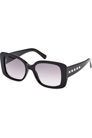 Swarovski Donna SK0373 01B Occhiali da sole outlet Acetato Grigio Squadrata Normale Sfumato
