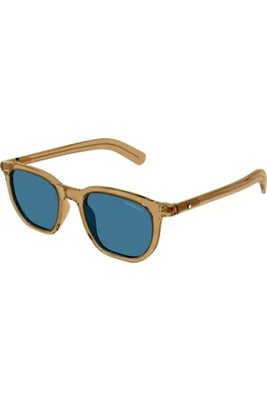 Montblanc Uomo MB0352S 005 Occhiali da sole Blu Squadrata
