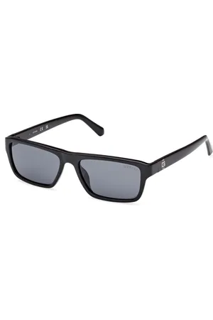 Guess Uomo GU00085 01D Occhiali da sole Iniettato Grigio Squadrata Polarizzata