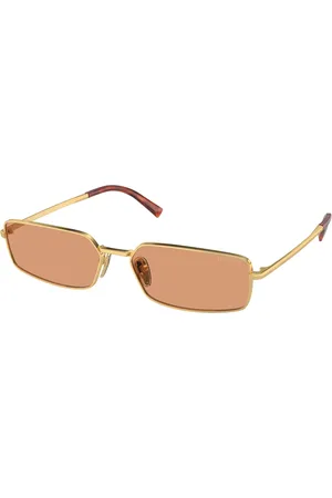 Prada Donna PR A60S 5AK07V Occhiali da sole Metallo Arancione Squadrata Normale