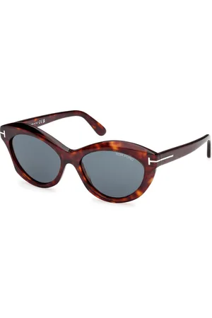 Tom Ford Donna FT1111 TONI 54V Occhiali da sole Acetato Blu Rotonda Normale