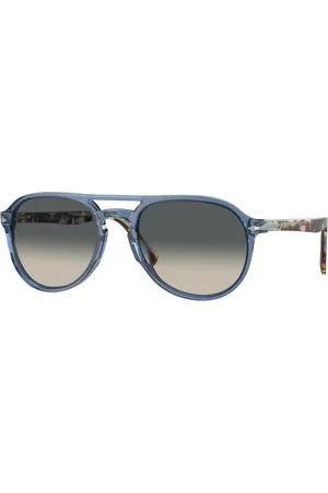 Persol Unisex PO3235S EL PROFESOR SERGIO 120271 Occhiali da sole Acetato Grigio Pilot Normale Sfumato