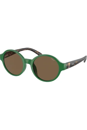 Ralph Lauren Bambino PP9508U 619273 Occhiali da sole Iniettato Marrone Rotonda Normale