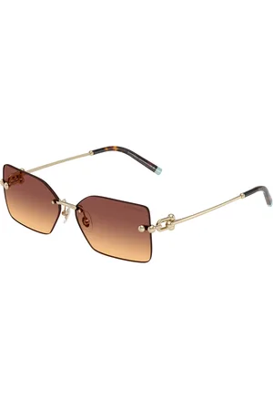Tiffany & Co. Unisex TF3088 618978 Occhiali da sole Metallo Arancione Squadrata Normale Sfumato