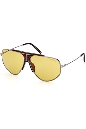 Tom Ford Uomo FT0928 Addison 12E Occhiali da sole Metallo Marrone Pilot Normale